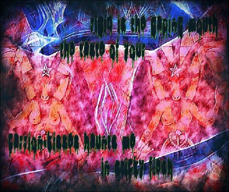 Aranyi László: In sticky flesh (visual haiku, jegyzet)